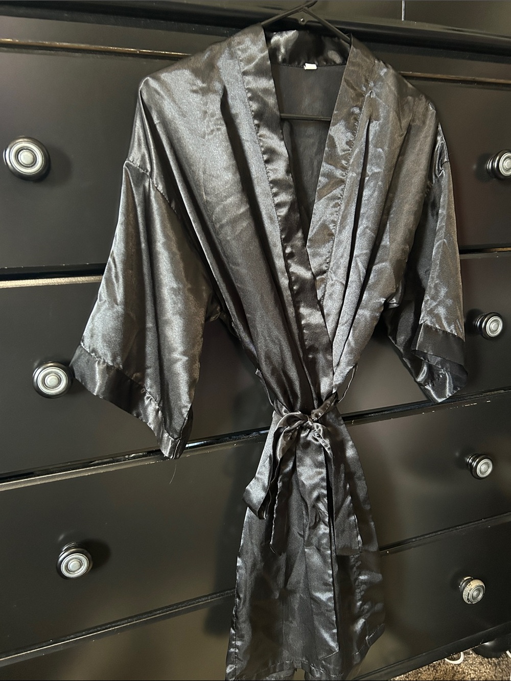 Satin Kimono Robe - Picture 2 of 4
